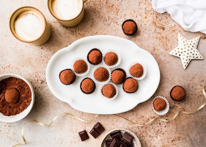 Truffes au chocolat noir